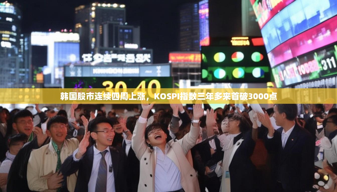 韩国股市连续四周上涨，KOSPI指数三年多来首破3000点