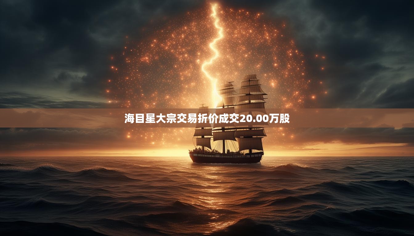 海目星大宗交易折价成交20.00万股